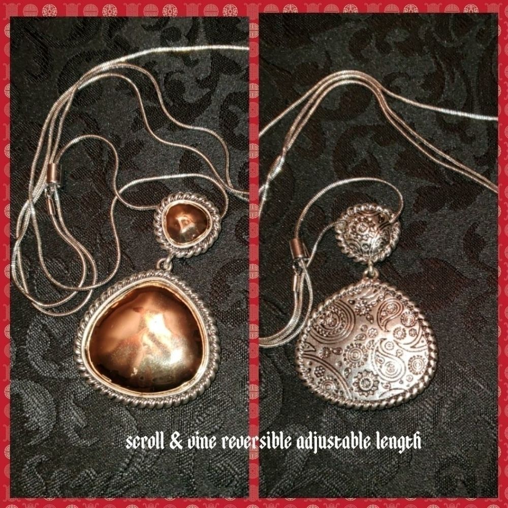 Scroll &Vine Reversible/Adjustable Necklace - image 2